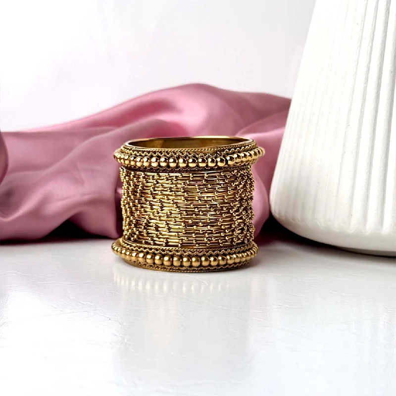 Silk tassel bangles-Shehnai Bangles (Golden)