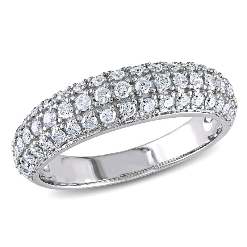 Straw style rings-Mimi & Max 3/4ct TW Triple Row Diamond Anniversary Band 10k White Gold