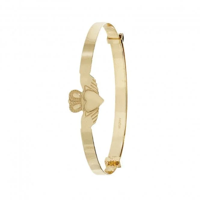 Fine form bracelets-9ct Yellow Gold Babies Expander Bangle BN135