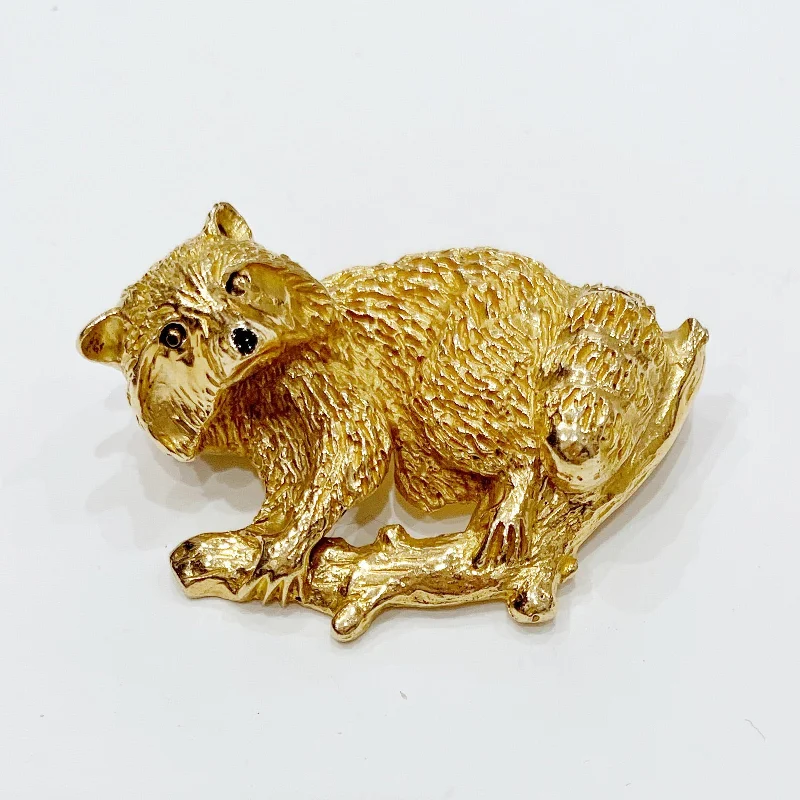 Evil eye brooches-Estate Collection Brooch - Raccoon