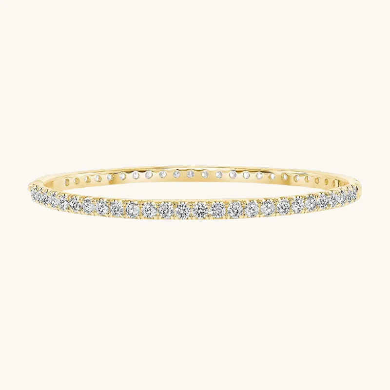 Twist charm bangles-3.5mm Diamond Bangle