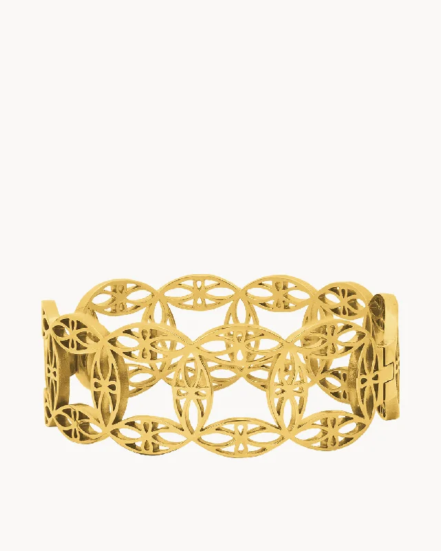 Bold gem bangles-Ġnejna Maduma Hollow Statement Bangle