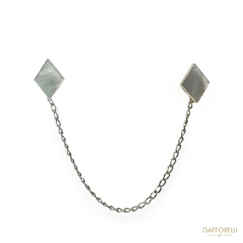 Bold geometric brooches-Rhombus-shaped Mother-of-pearl Brooch with Pendant U394 - Gafforelli Srl