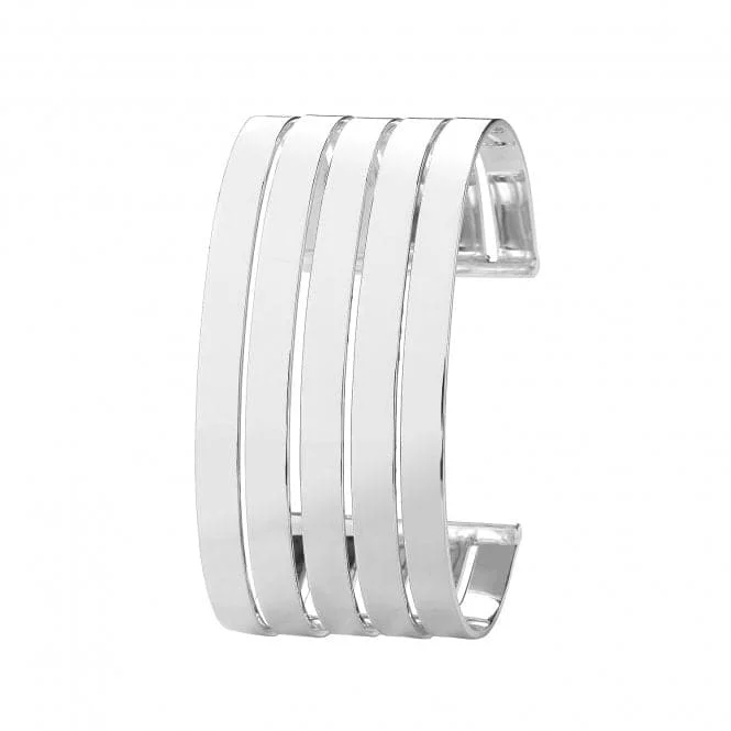 Reef knot bangles-Acotis Silver Cuff Bangle G4428