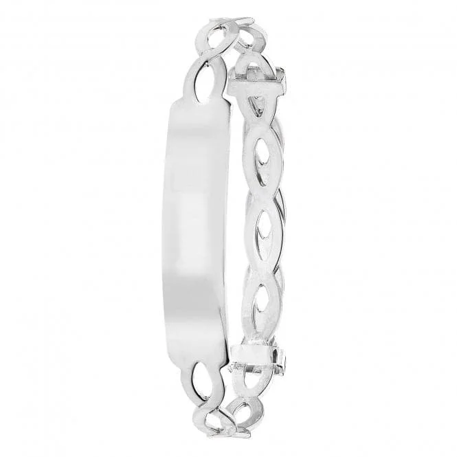 Twilight gothic bracelets-Acotis Silver Bangle Round Id Expandable G4409