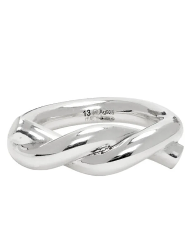 Glossy bead rings-Bottega Veneta Men's Silver Ring