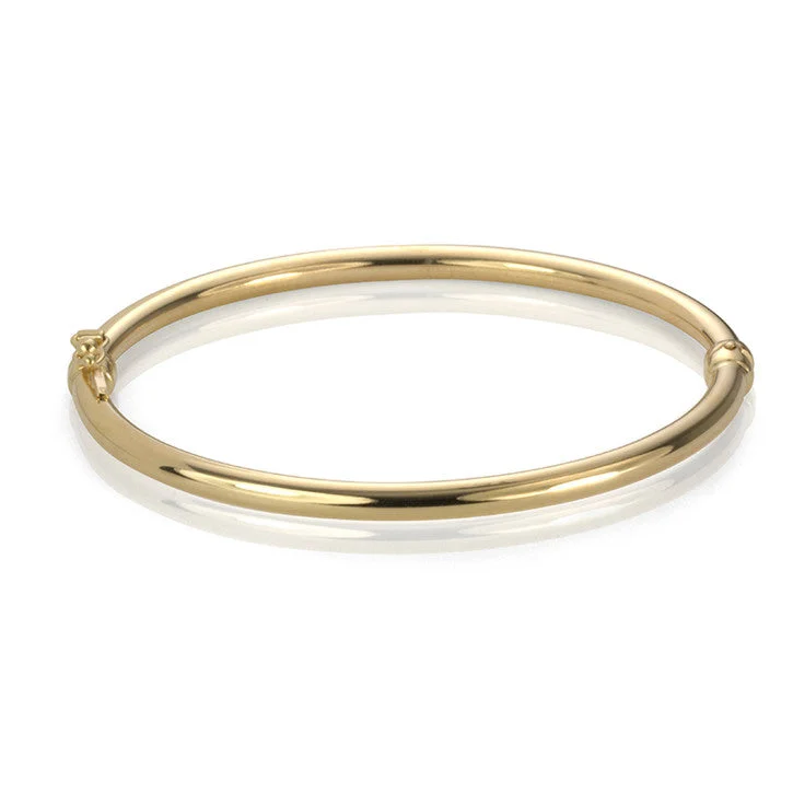 Astro theme bracelets-14K Yellow Gold Smooth Bangle