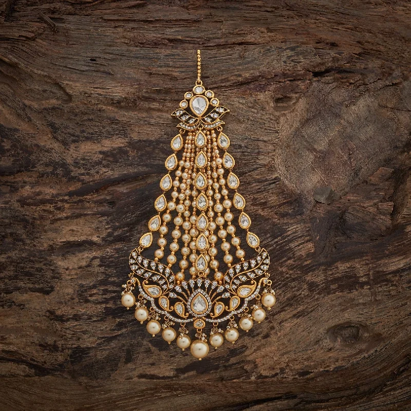 Teardrop gem brooches-Kundan Hair Brooch 181117