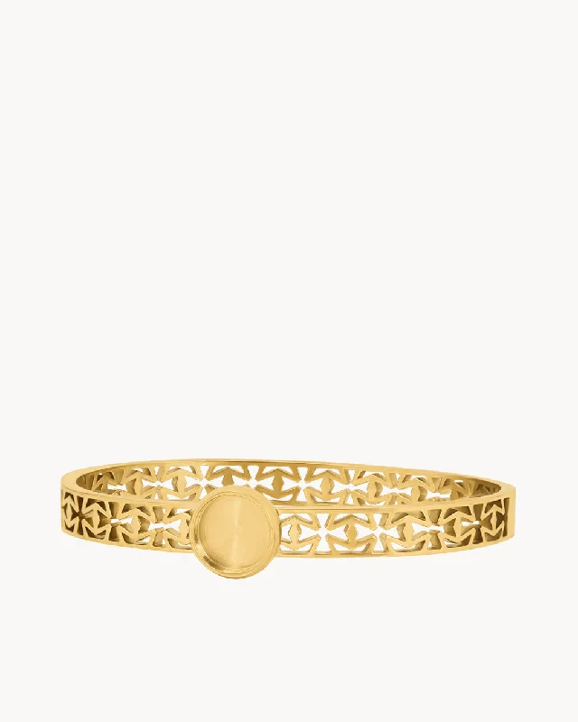 Chiseled letter bangles-Kavallieri Single Dainty Twist Bangle