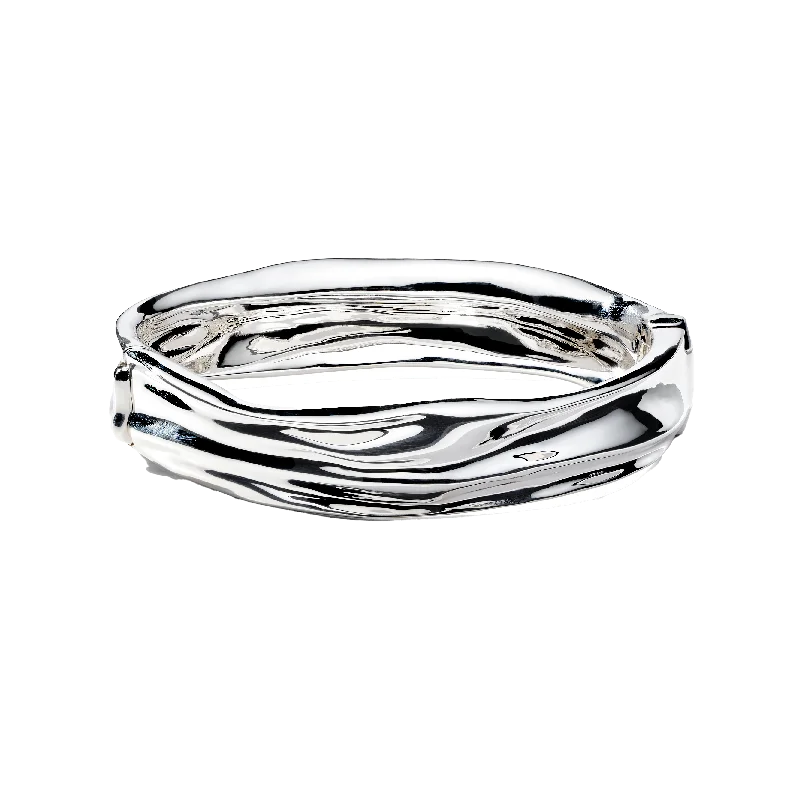 Bead-woven bangles-IPPOLITA Classico Sterling Silver Crush Thin Hinged Bangle