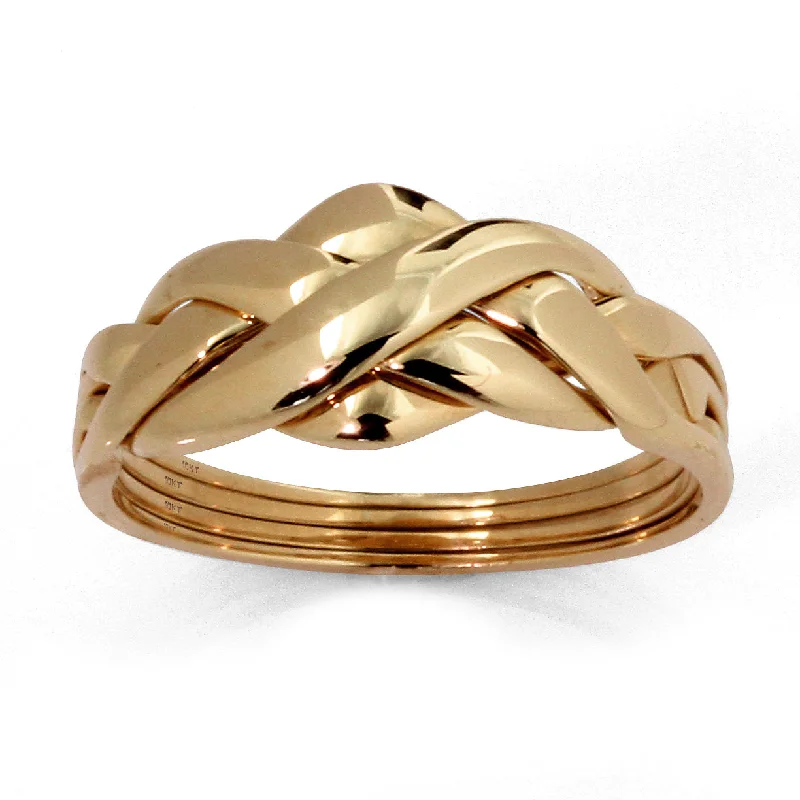 Subtle filigree rings-10k Yellow Gold Braided Puzzle Ring