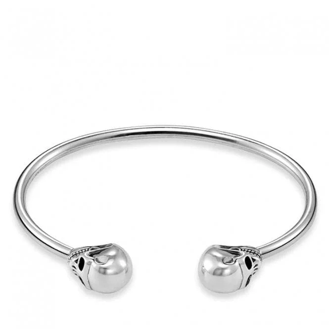 Raven feather bracelets-Thomas Sabo Skull Bangle AR082-637-12