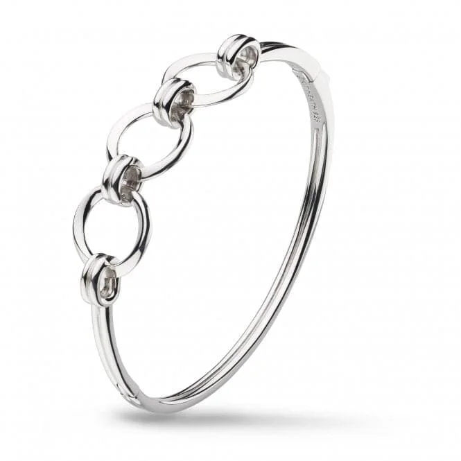 Bright link bracelets-Bevel Unity Hinged Bangle 71174RP