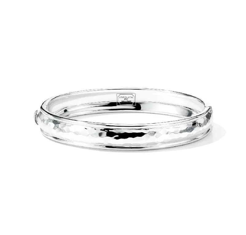 Flow pattern bracelets-IPPOLITA Classico Sterling Silver Thin Goddess Hinged Bangle