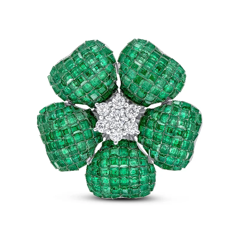 Celestial charm brooches-Rhoda Brooch (Emerald)