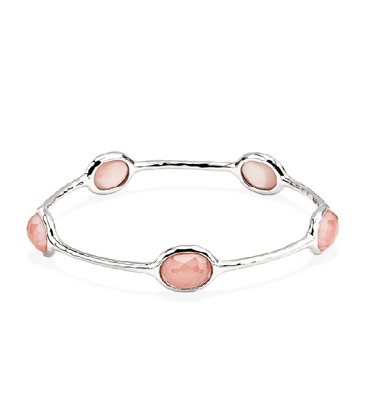 Warm clay bracelets-IPPOLITA Rock Candy Sterling Silver Bangle in Pink Shell