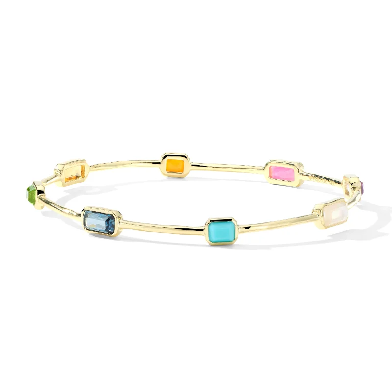 Tri-blend bracelets-IPPOLITA Rock Candy 8 Octagon Bangle in Summer Rainbow