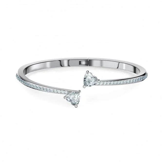 Slim rose bangles-Attract Soul Bangle White Rhodium Plated Bangle