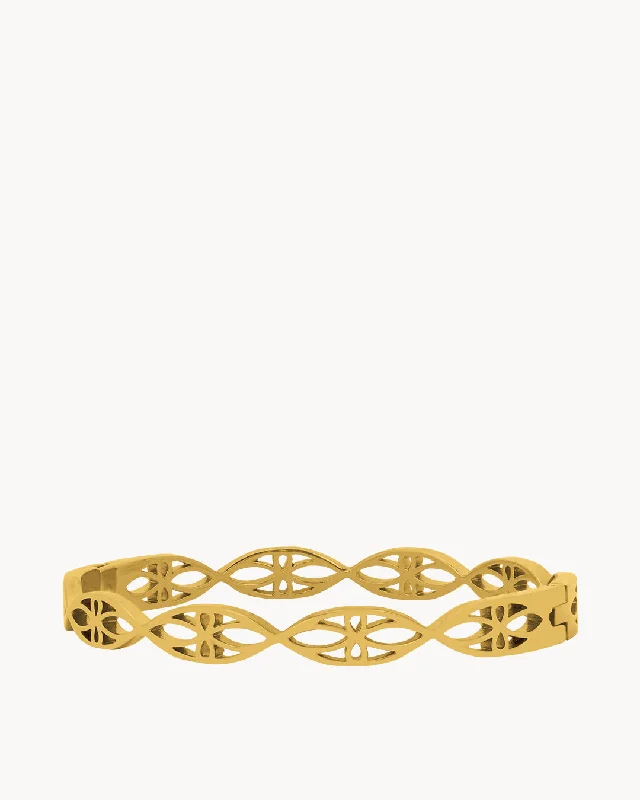 Solid chain bracelets-Ġnejna Maduma Hollow Bangle