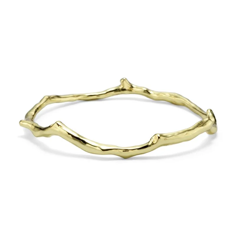 Beaded cluster bracelets-IPPOLITA Classico 18K Yellow Gold Branch Bangle