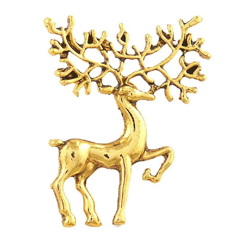 Modern minimalist brooches-Mahi Deer Brooch Pin