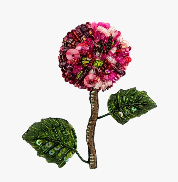 Organic form brooches-Trovelore - French Hydrangea Brooch Pin