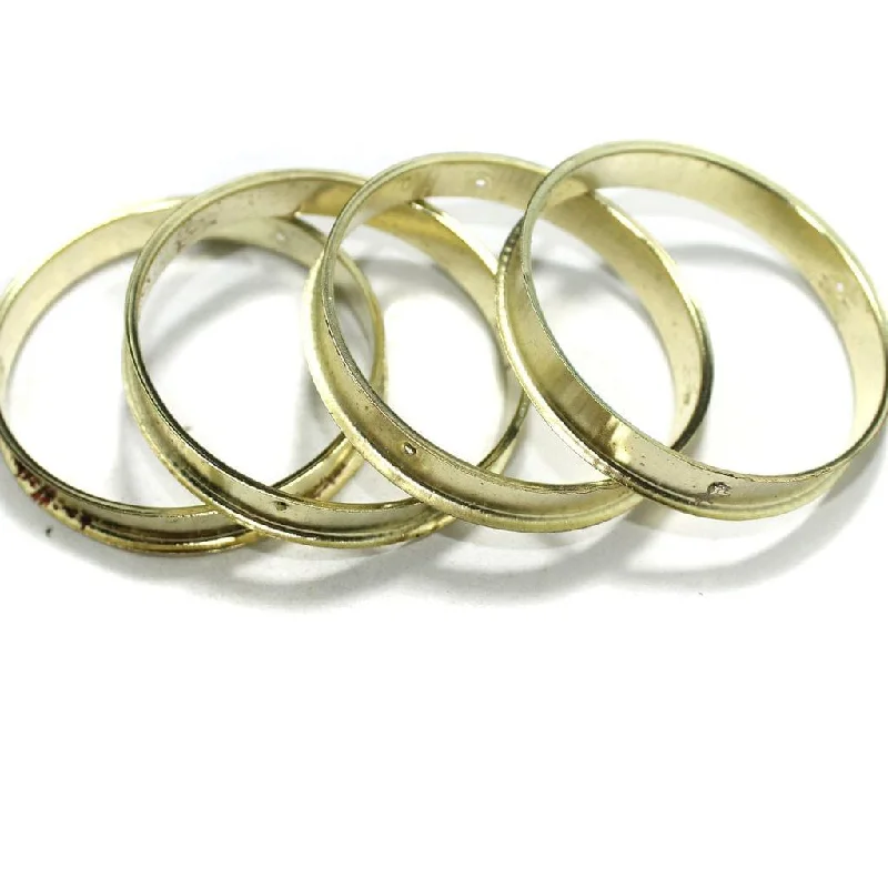 Hand-bright bangles-4 Pcs Bangle Base Golden 2x2