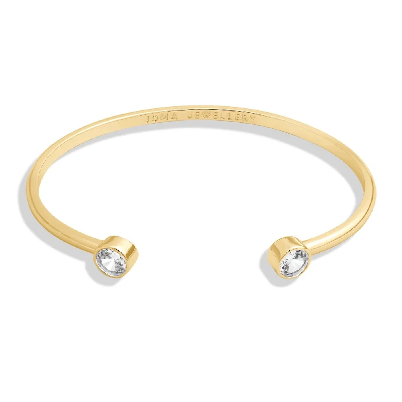 Silk wrap bracelets-Halo Pearl Cubic Zirconia Gold Plated Bangle 8106