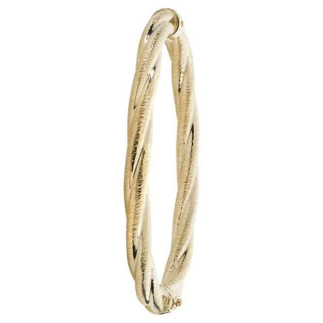 Slim rose bangles-9ct Yellow Gold Ladies Hinged Bangle BN393