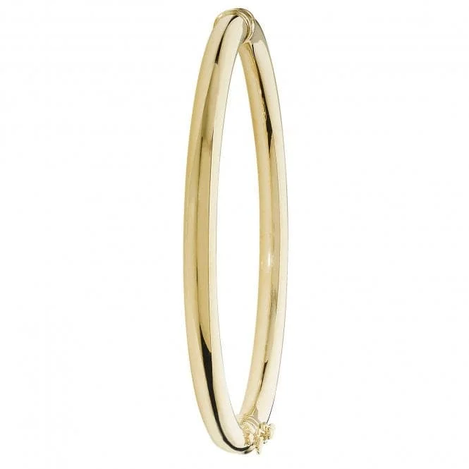 High gloss bracelets-9CT Yellow Gold Hinged Bangle BN377