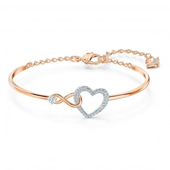 Solid gold bracelets-Timeless Crystal Infinity Bangle 5518869