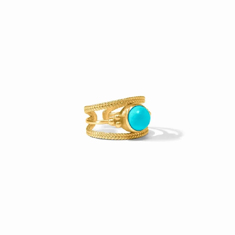 Pinch band rings-Turquoise Hydra Ring