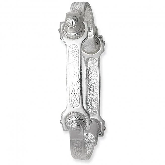 Tri-blend bracelets-Acotis Silver Bangle Men's Spanner G2204