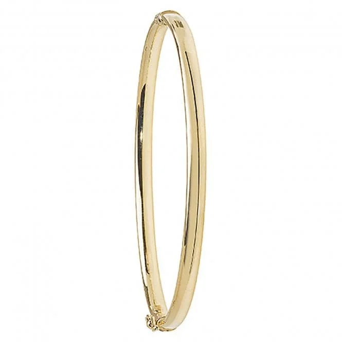 Deer motif bracelets-9ct Yellow Gold Hinged Bangle