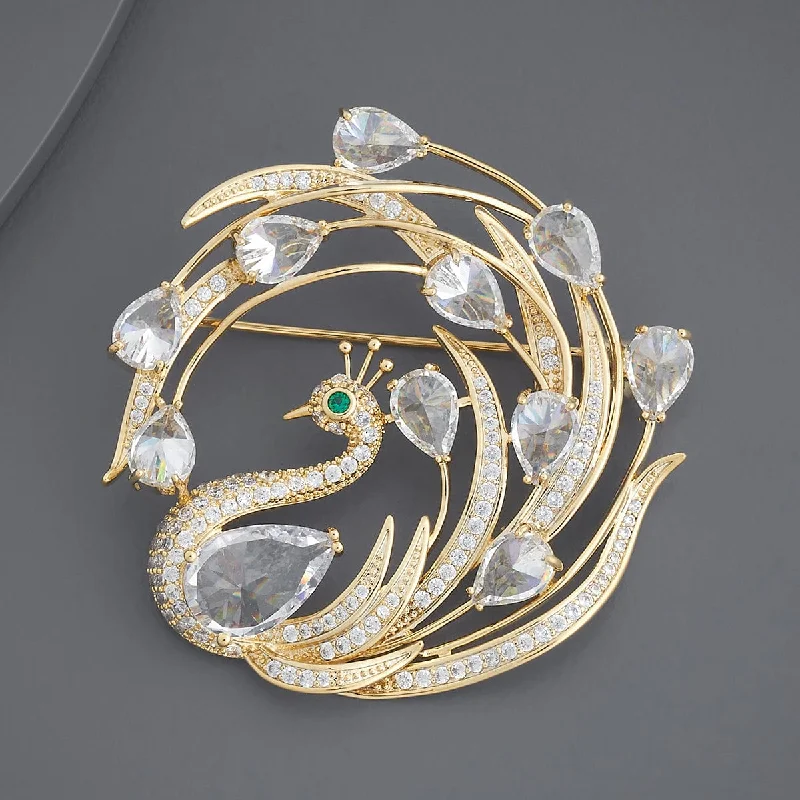 Bamboo style brooches-Trendy Brooch 185072