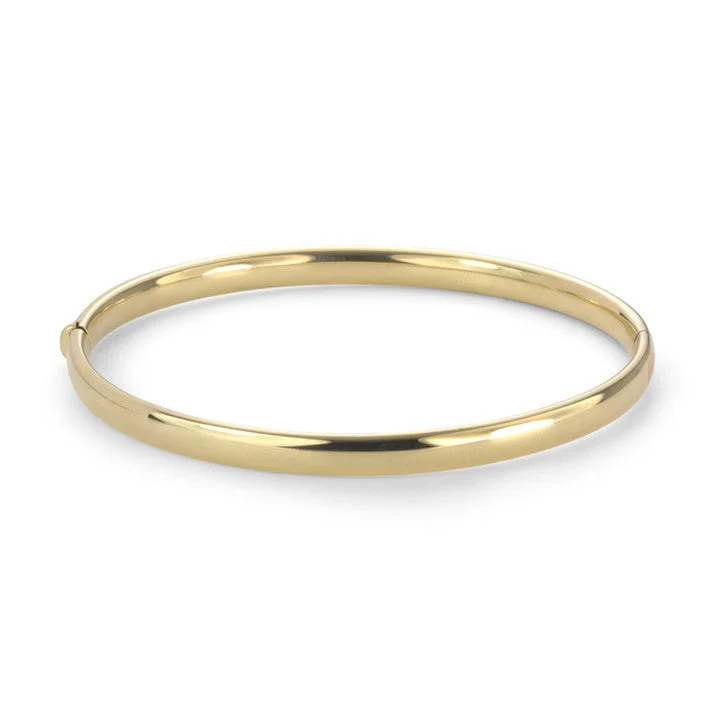 Subtle accent bracelets-14K Yellow Gold Bold Ribbon Bangle