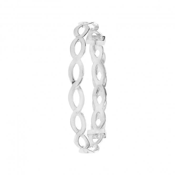 Subtle accent bracelets-Acotis Silver Babies Round Silver with Expandable Design Bangle G4380