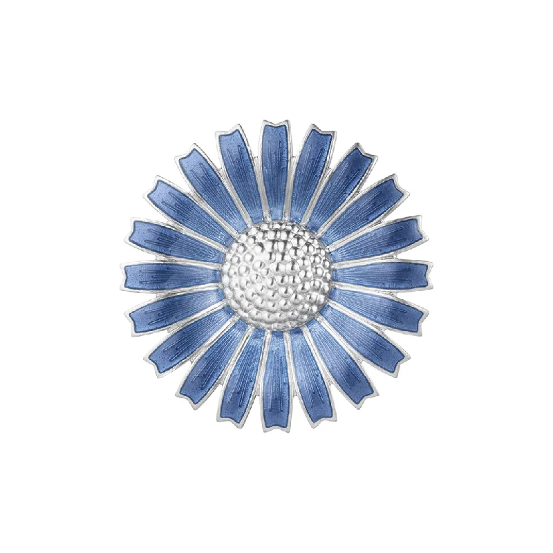 Cluster bead brooches-Blue Daisy Brooch