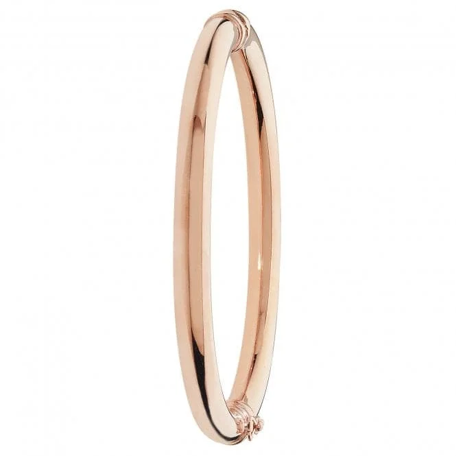 Subtle filigree bangles-9ct Rose Gold Ladies Bangle with Hinged Design