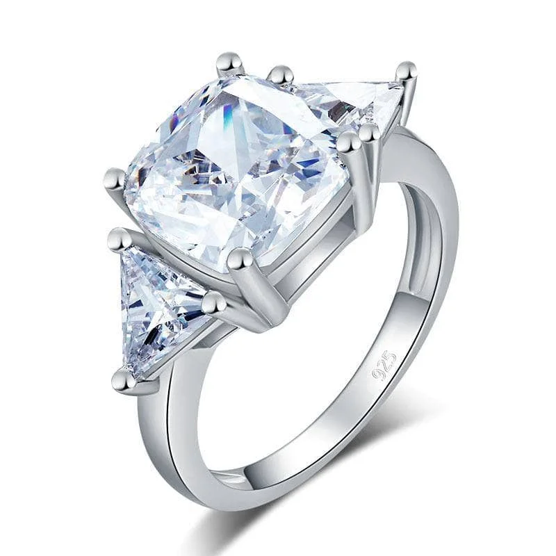 Small wing rings-4.0 Ct Diamond Luxury Cushion-Cut Ring