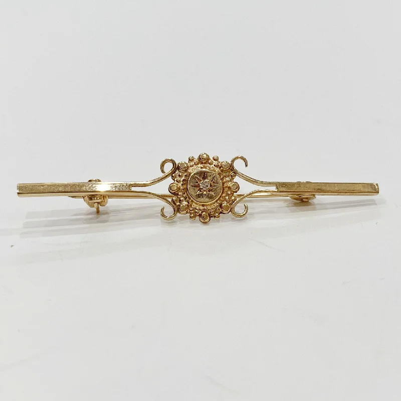 Sapphire gem brooches-Estate Collection Brooch - Bar Pin Vintage