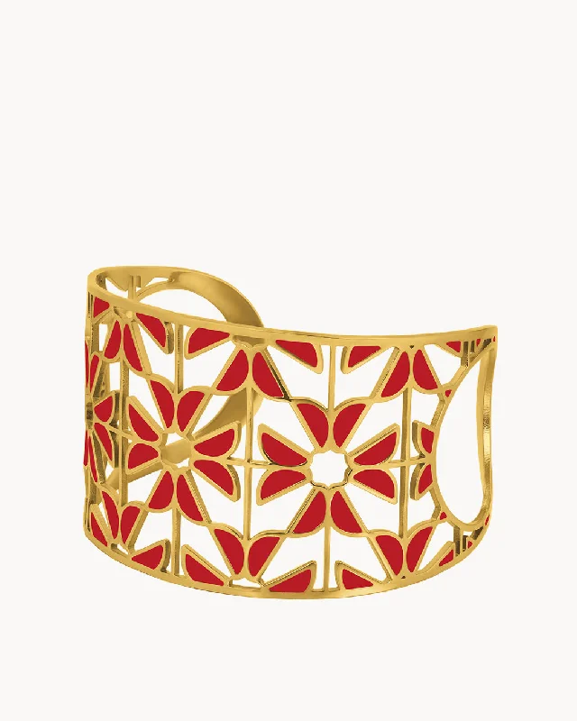 High gloss bracelets-Red Statement Kavallieri Bangle