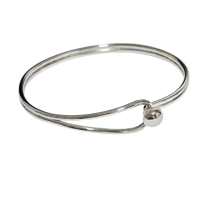 Bright modern bracelets-Women's Silver Bangle | Sterling Silver Plain Bangle