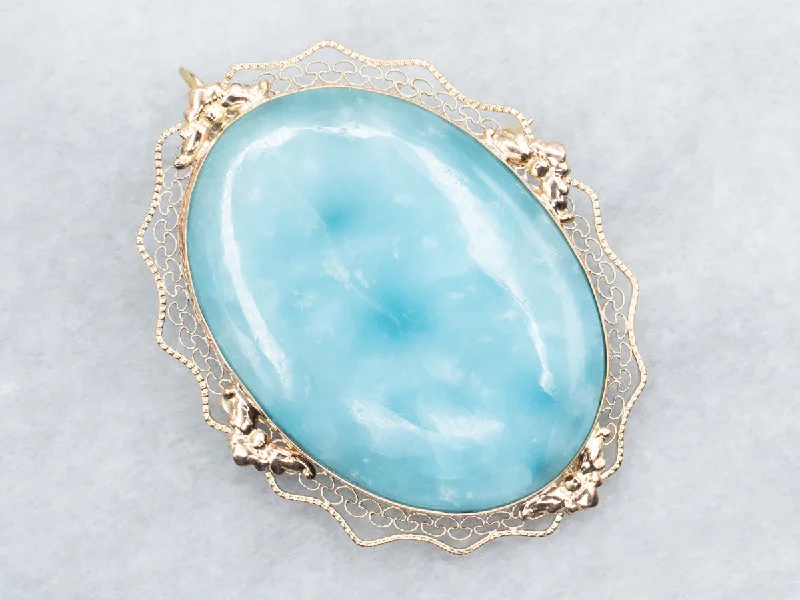 Moon phase brooches-Hemimorphite Brooch or Pendant