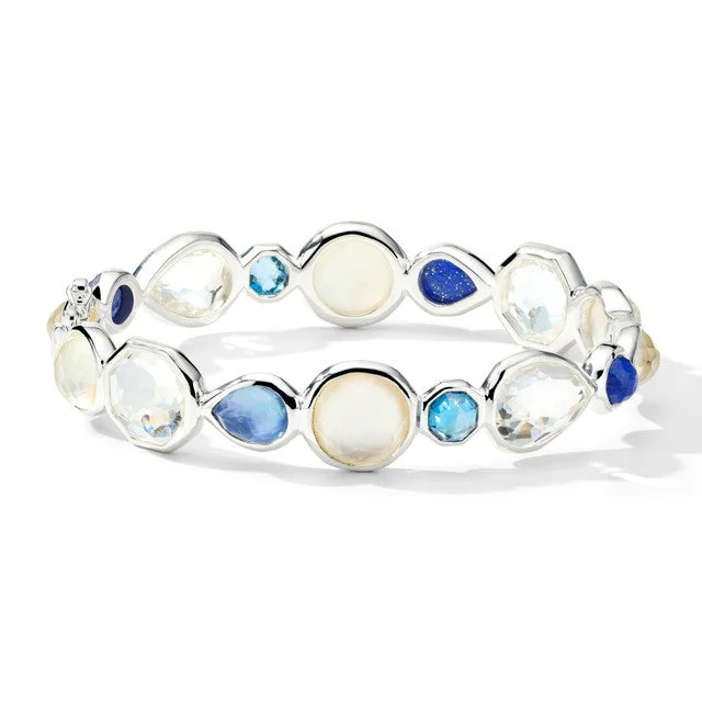 Twisted thread bangles-IPPOLITA Rock Candy All-Stone Hinged Bangle in Corsica