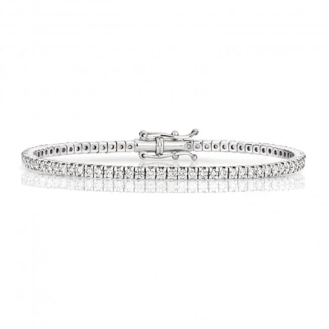 Gem stack bracelets-Diamond Jewellery 18ct White Gold Diamond Bangle BDQ105W