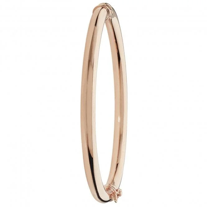 Clear quartz bangles-9ct Rose Gold Ladies Bangle BN377R