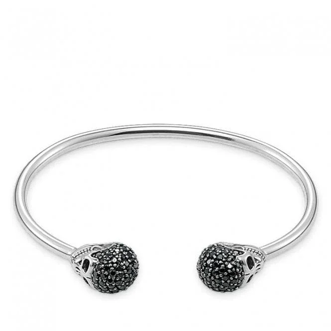 Ripple theme bracelets-Thomas Sabo Skull Pavé Bangle AR083-643-11