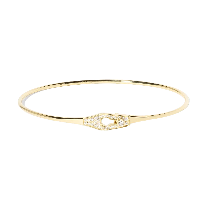 Subtle filigree bangles-Dinh Van Serrure Bangle with Diamonds