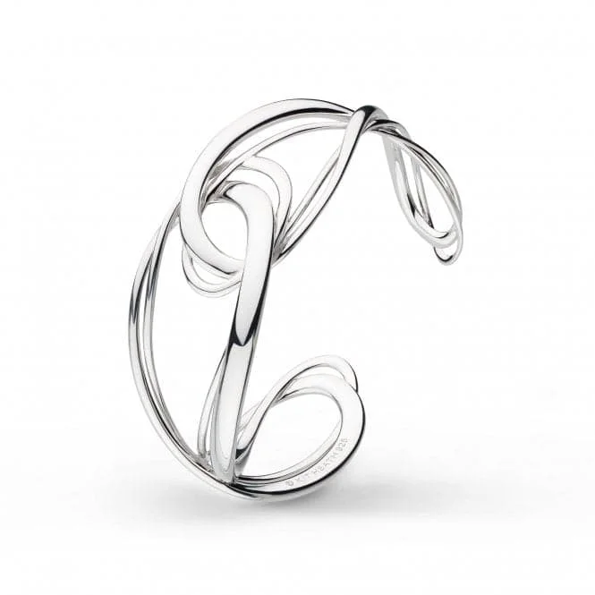 Lustrous silver bangles-Sterling Silver Infinity Grande Cuff Bangle 71163RP